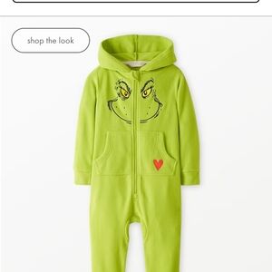 Hanna Andersson Lime Green Kids Footie with Character Face